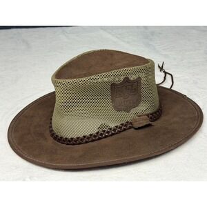 NFL Cowboy Hat By Monterey Bay Suede Mesh Brown Waterproof Australian Made USA